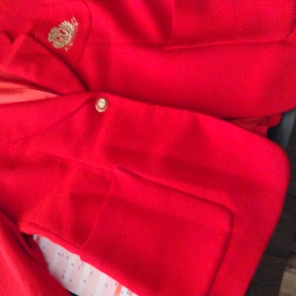 VINTAGE RED LIZ CLAIBORNE SZ 2 Petite CLASSIC SAILOR SUIT JACKET ... - Picture 5 of 13